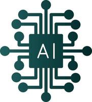 diseño de icono de vector de inteligencia artificial