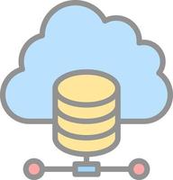 Cloud Database Vector Icon Design
