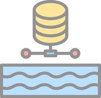 Data Lake Vector Icon Design