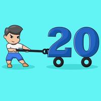 Illustration happy new year vector , welcome 2023