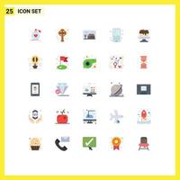 25 User Interface Flat Color Pack of modern Signs and Symbols of beat phone irish real estate property Editable Vector Design Elements