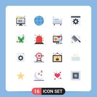 Universal Icon Symbols Group of 16 Modern Flat Colors of insect butterfly globe programming develop Editable Pack of Creative Vector Design Elements