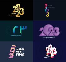 Big Set of 2023 Happy New Year logo text design 2023 number design template vector