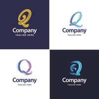 Letter Q Big Logo Pack Design Creative Modern logos design for your business vector