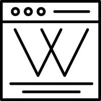 diseño de icono de vector wiki
