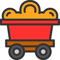 Mining Cart Vector Icon Design