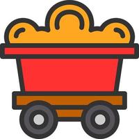 Mining Cart Vector Icon Design