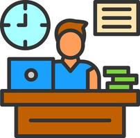 Office TIme Vector Icon Design