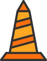 Traffic Cone Vector Icon Design