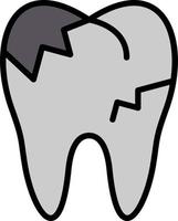 Decayed Teeth Vector Icon Design