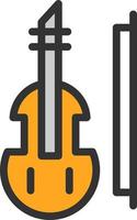 diseño de icono de vector de violín