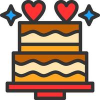 diseño de icono de vector de pastel de boda