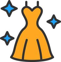 diseño de icono de vector de vestido de novia