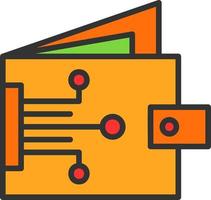 Digital Wallet Vector Icon Design
