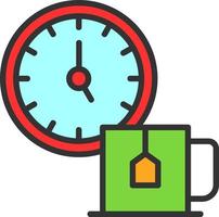 diseño de icono de vector de tiempo de té