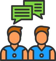 Face To Face Vector Icon Design