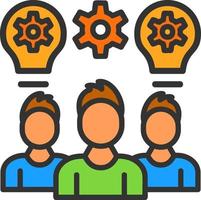 diseño de icono de vector de trabajo en equipo