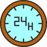 24 Hours Vector Icon Design