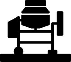 Concrete Mixer Vector Icon Design