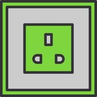 Power Socket Vector Icon Design