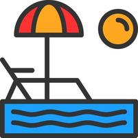 diseño de icono de vector de playa