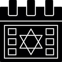 Hebrew Calendar Vector Icon Design