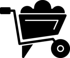 Wheelbarrow Vector Icon Design