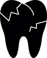 diseño de icono de vector de dientes cariados