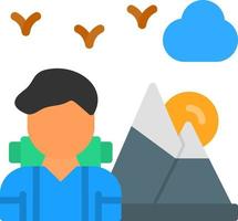 Hiking Vector Icon Design