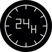 Diseño de icono de vector de 24 horas