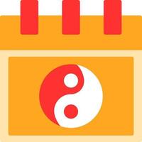 Chinese Calendar Vector Icon Design