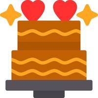 diseño de icono de vector de pastel de boda