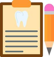 diseño de icono de vector de informe dental