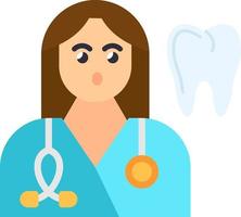 diseño de icono de vector de dentista femenino