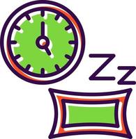 diseño de icono de vector de tiempo de dormir