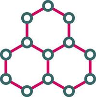 Hexagonal structure Vector Icon