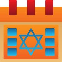 Hebrew Calendar Vector Icon Design