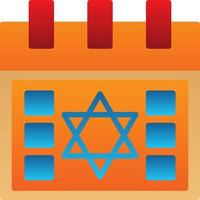 Hebrew Calendar Vector Icon Design