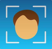 Face Scanner Vector Icon Design