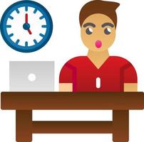 Work Time Vector Icon Design