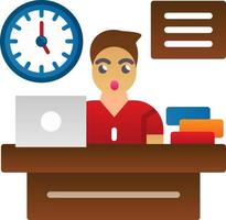 Office TIme Vector Icon Design