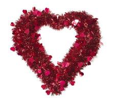 Heart Shaped Shiny Tinsel with Small Hearts photo