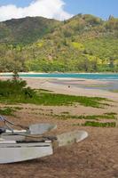 Catamaran Waiting on Beach photo