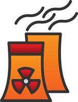 diseño de icono de vector de planta nuclear