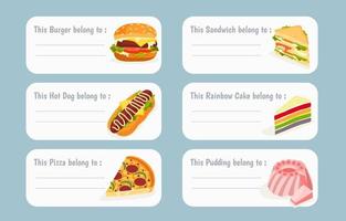 Food Belongs To, Sticker collection vector