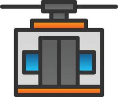 Cable Car Vector Icon Design