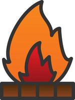 Bonfire Vector Icon Design