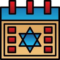 Hebrew Calendar Vector Icon Design
