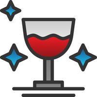 WIne Glass Vector Icon Design