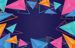 Abstract Background With Triangular Shapes And Multicolored vector